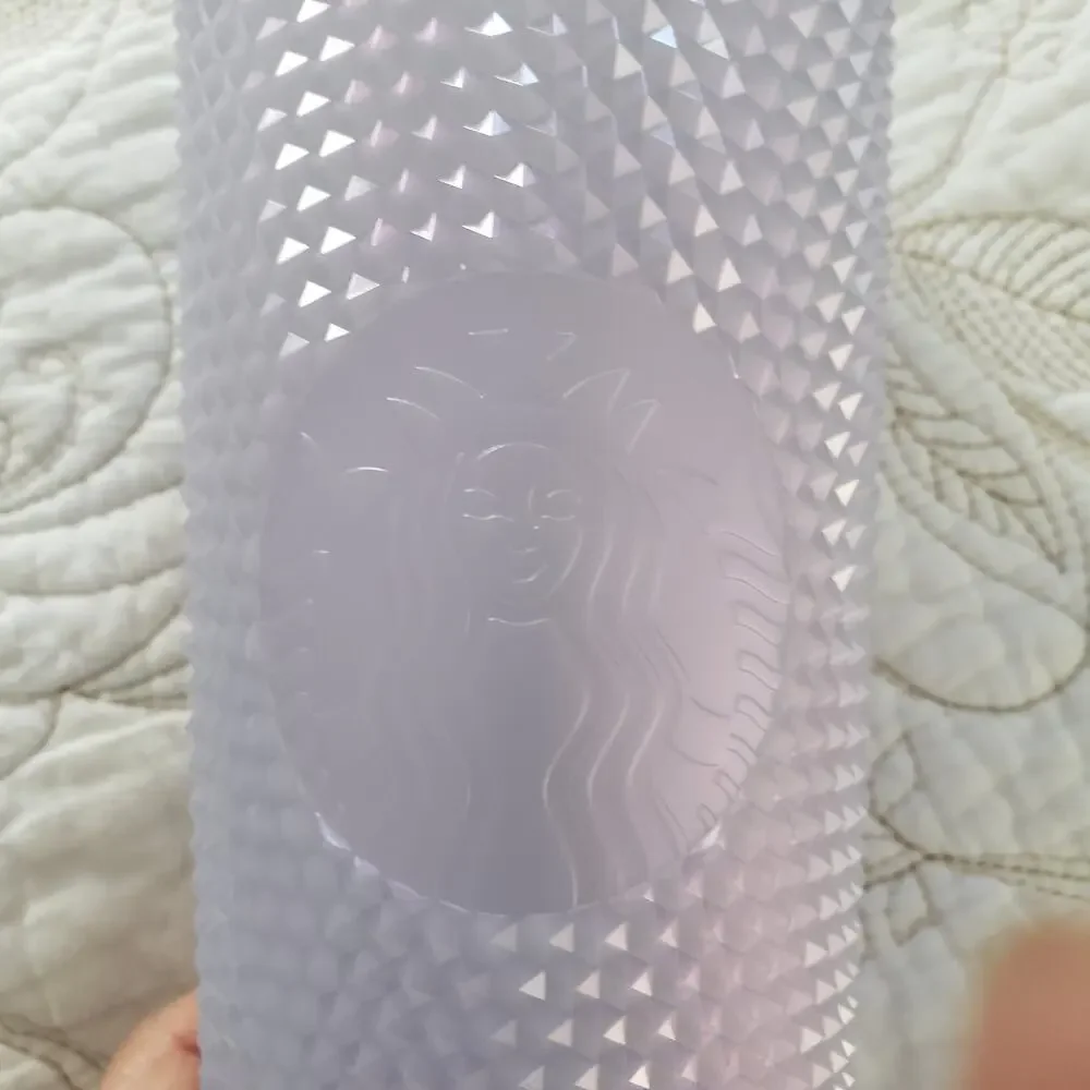 Starbucks New 2021 Holiday Tumbler Icy lilac Bling Studded‎  24oz With Straw